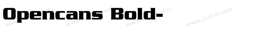 Opencans Bold字体转换